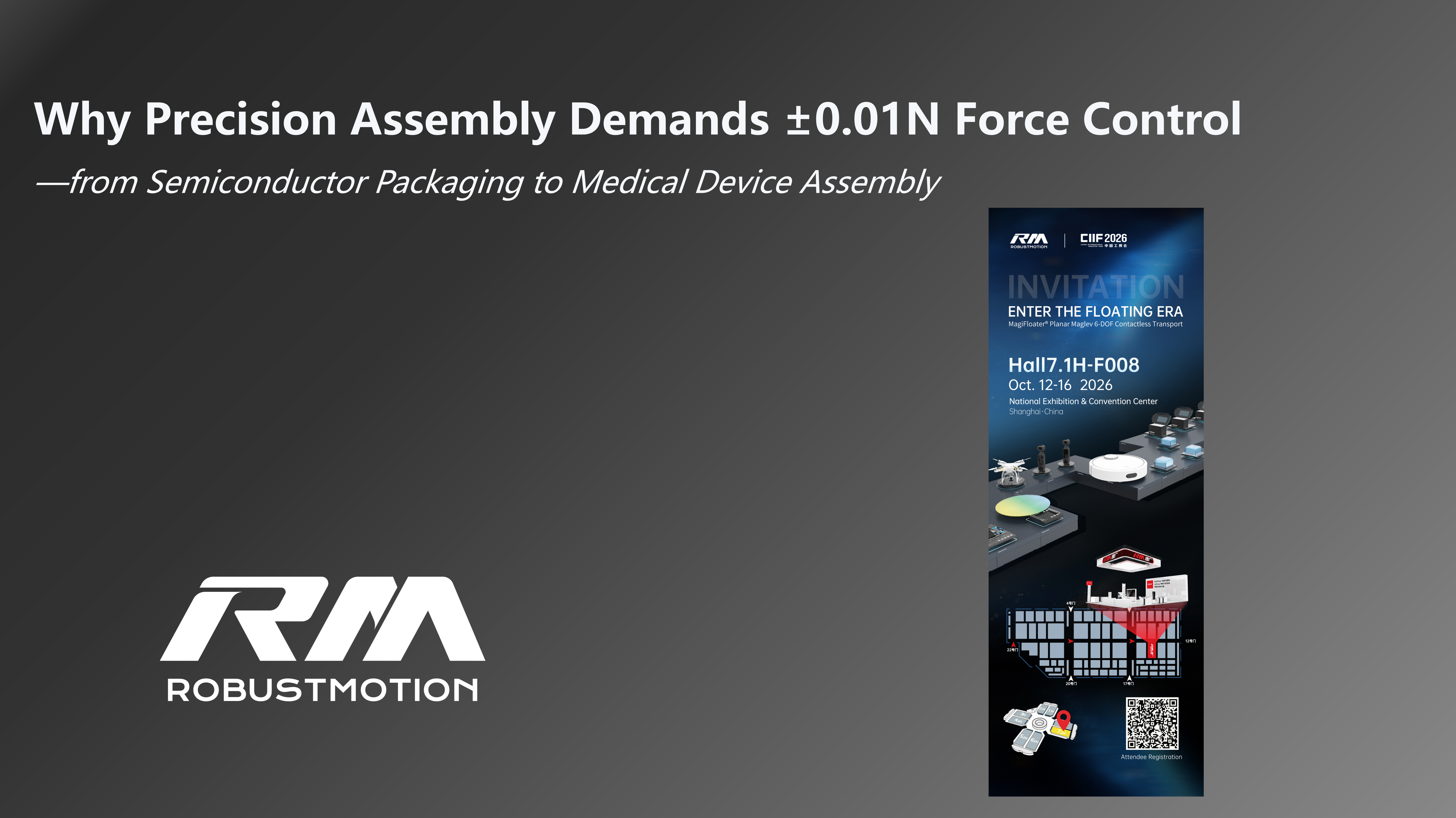 Precision assembly ±0.01N force control SoftForce — CIIF 2026 Hall 7.1 Booth F008